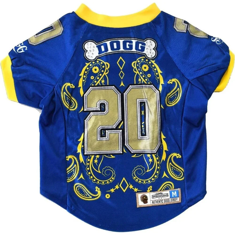 Snoop‎ Doggie Doggs Dog Pet Stretch Halftime Deluxe Football Jersey Size M